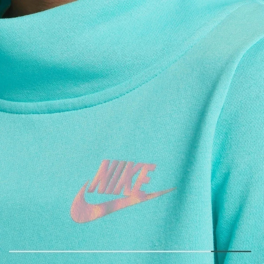 Nike Girls Pleated Fleece Crew Pullover - Picture 5 of 5
